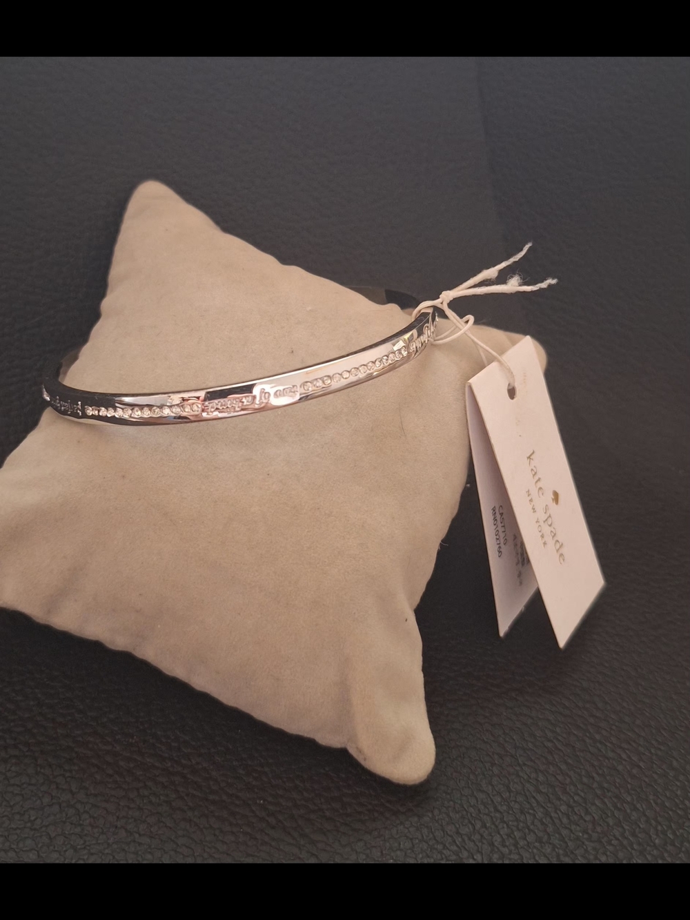 kate spade SilverTone Crystal-Trim Bangle Bracelet